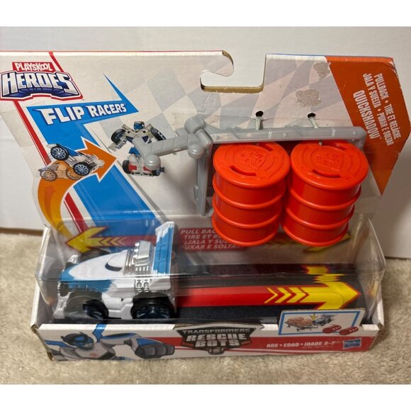 Playskool Heroes Quickshadow Race Car Transformers Rescue Bots Flip Racer Figure - Picture 2 of 4